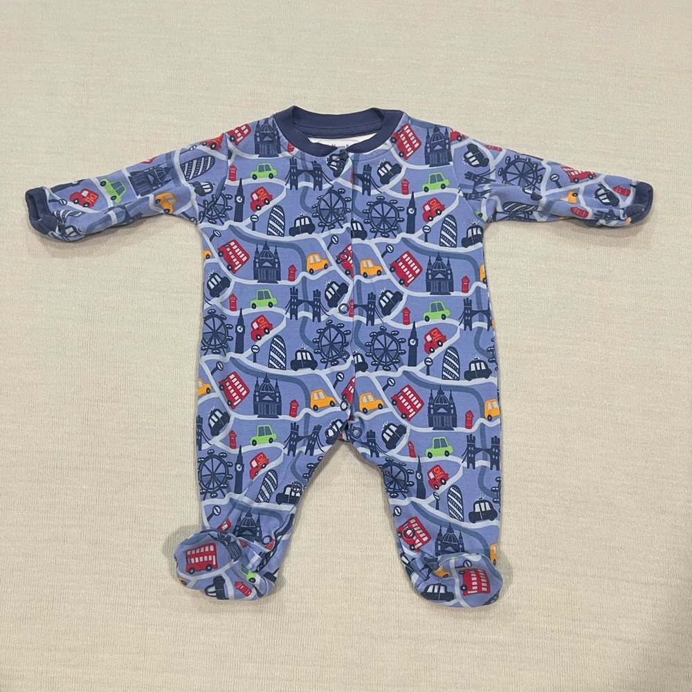 Jojo Maman Bebe London Footie Size 0-3 Months
